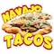 Signmission Navajo Tacos Decal Concession Stand Food Truck Sticker, 8" x 4.5", D-DC-8 Navajo Tacos19 D-DC-8 Navajo Tacos19 - alternate 1